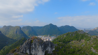 个人商用，云南省文山壮族苗族自治州文山市山丘喀斯特地貌航拍，视频素材
