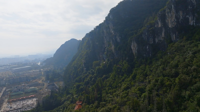 个人商用，云南省文山壮族苗族自治州文山市西华公园航拍，视频素材